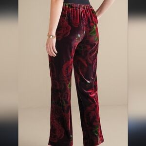 Soft Surroundings Velvet Bottoms in Red and Green